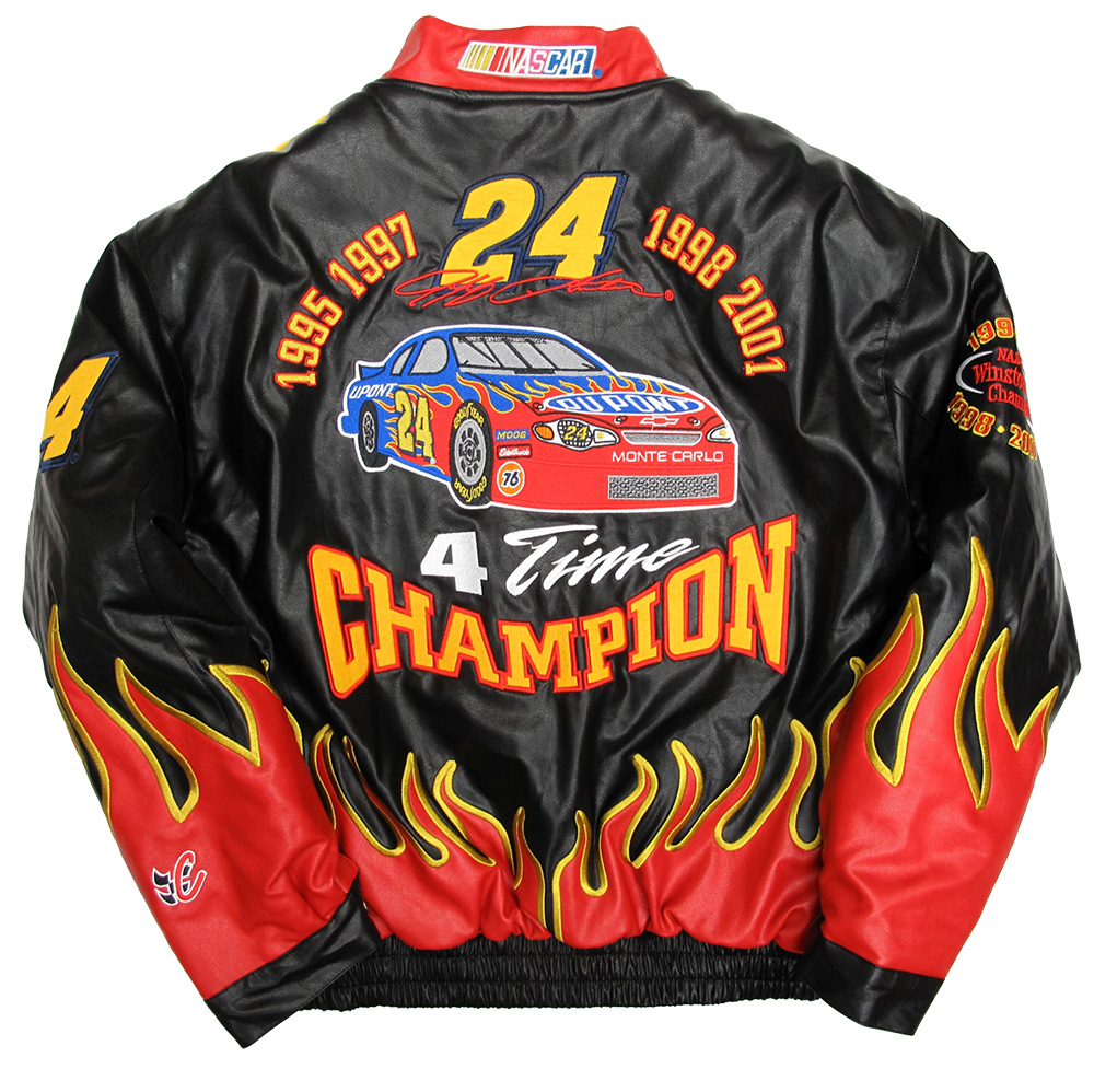 RCJK-001 JEFF GORDON LEATHER JACKET（NASCAR 4 TIME CHAMPION）《ブラック》