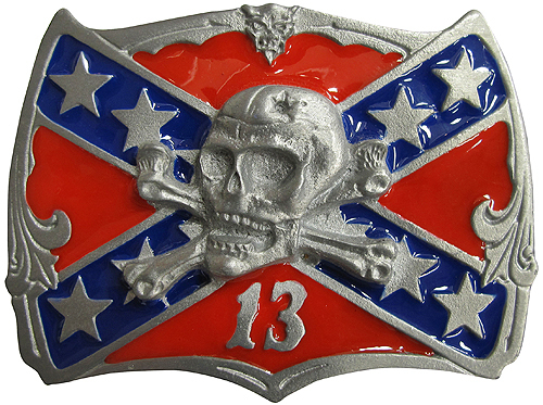 BCKL-002 13 SKULL BELT BUCKLE《シルバー》