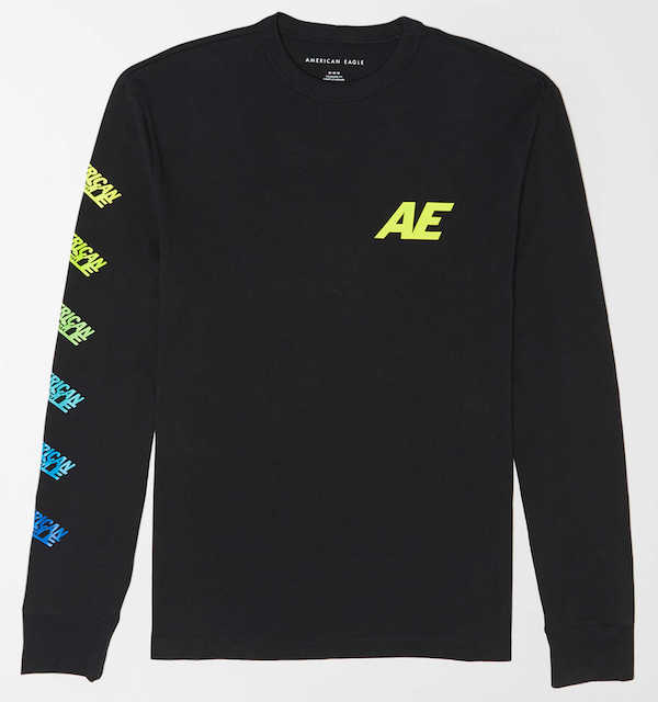 AELT-029 AE LONG SLEEVE GRAPHIC T-SHIRT《ブラック》