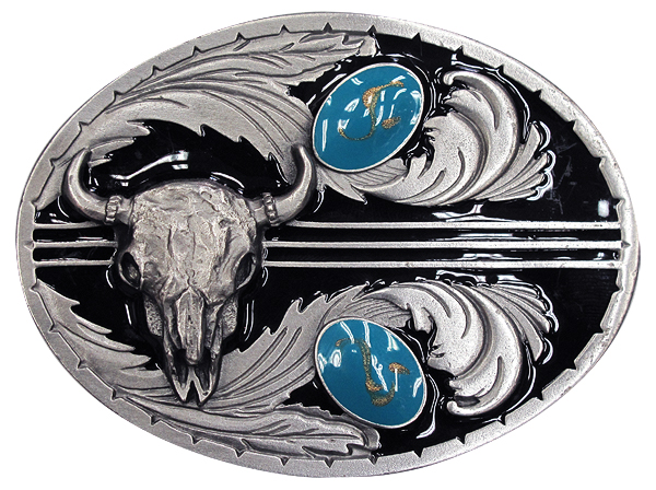 BCKL-010 BUFFALO&TURQUOISE BELT BUCKLE《シルバー》