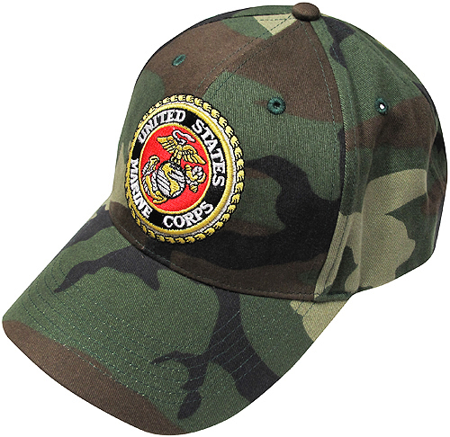 USC-023 MARINE CORP LOGO CAP《ウッドランド迷彩》